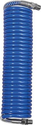 RIEGLER Spiralschlauch PA blau AG R 1/4" Verschraubung+Knickschutz 8x6mm 7,5m