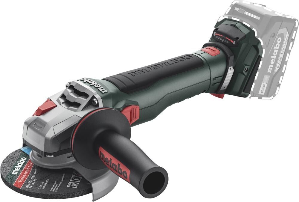 METABO Akku-Winkelschleifer WB 18 LT BL 11-125 Quick ohne Akku-& Ladegerät in metaBOX 165 L