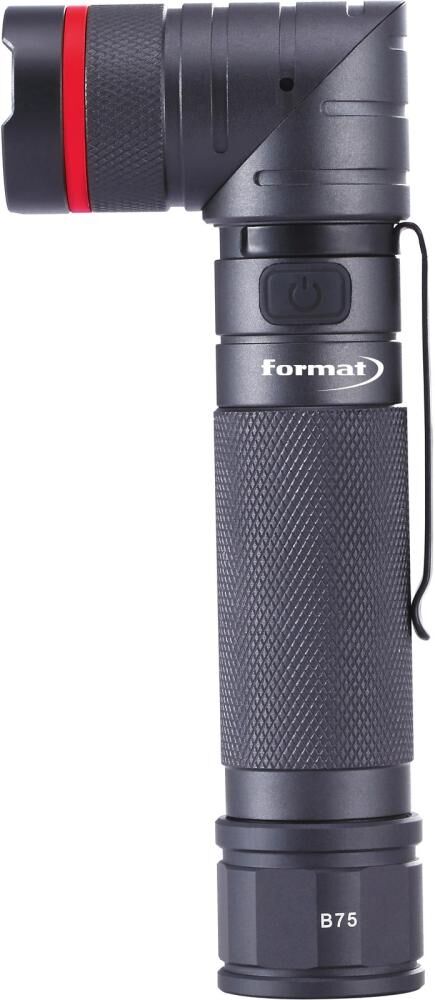 FORMAT LED Akku-Taschenlampe Lampe UV-Licht + drehbarer Knopf