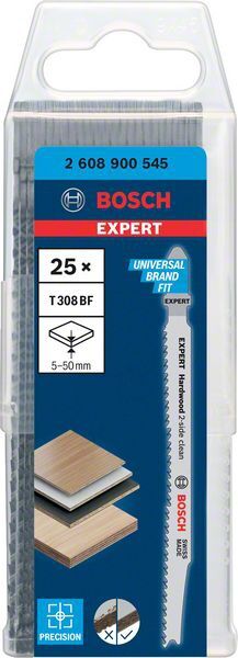 BOSCH Stichsägeblatt T308BF Expert HardWood VE 25