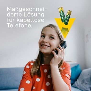 VARTA Akku Micro AAA T398 Phone Power 800mAh 2 Stück 58398101402