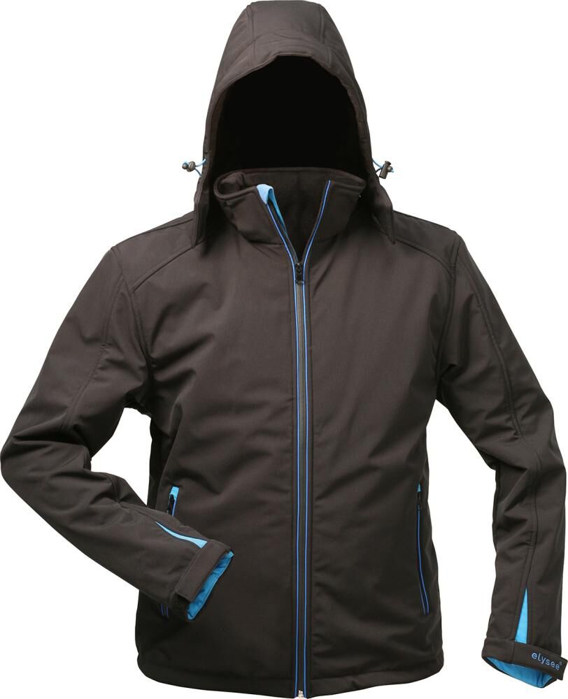 ELYSEE Jacke,Softshell mit Kapuze Gr. S schwarz