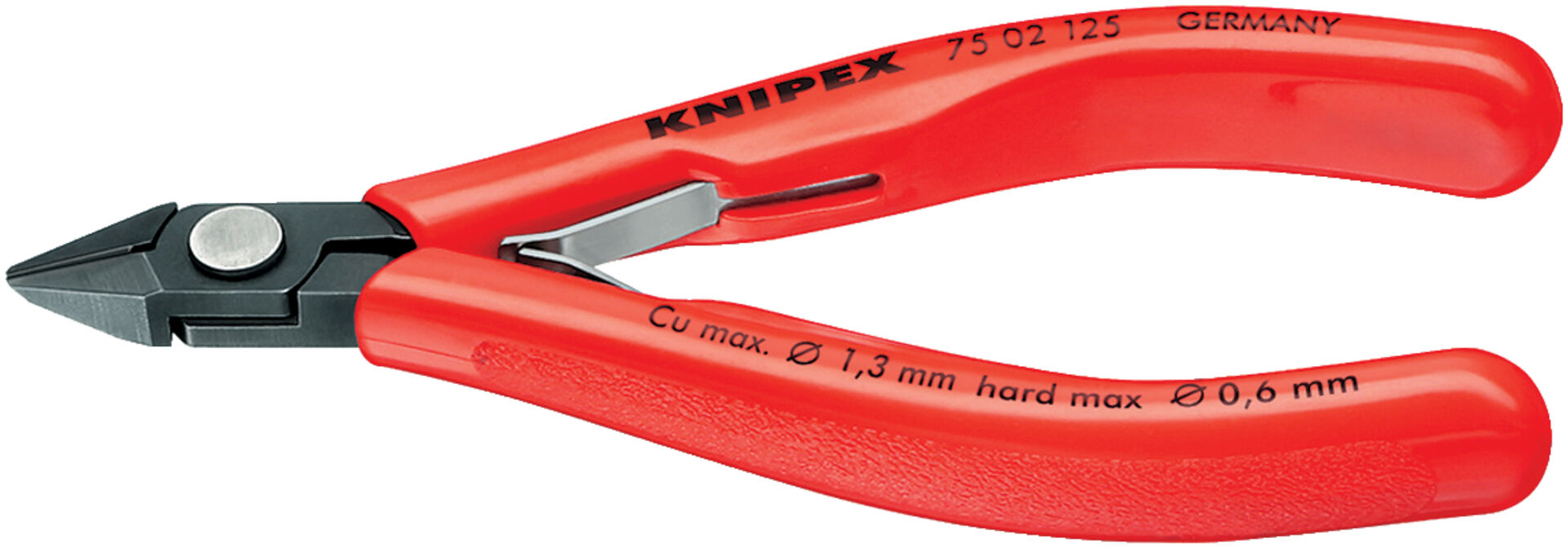 KNIPEX 75 02 125 Elektronik- Seitenschneider KST-Hüllen brün. 125mm