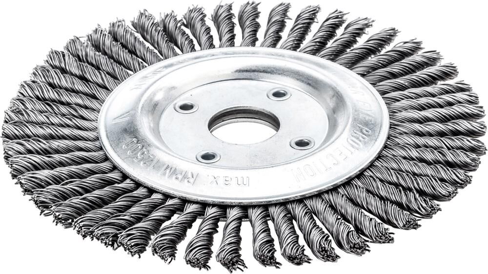 LESSMANN Pipelinebürste Stahldraht 115x6mm gezopft 0,5mm