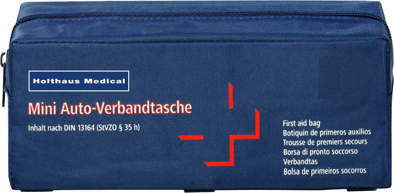 HOLTHAUS KFZ-Verbandtasche mit Füllung DIN 13164 Maße: 22x8,5x8 cm