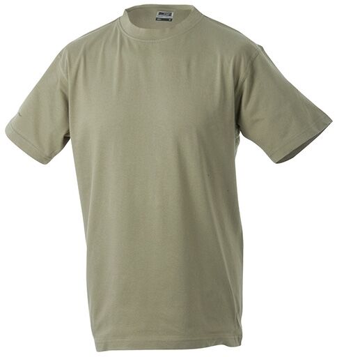 JAMES & NICHOLSON T-Shirt Gr. 5XL Rundhals Heavy khaki