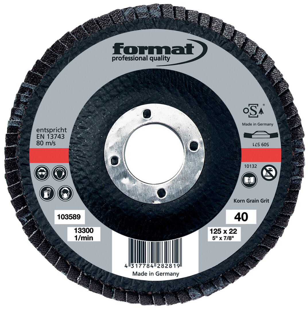 FORMAT Schleifmopteller 6 Grad 180mm gewölbt K80