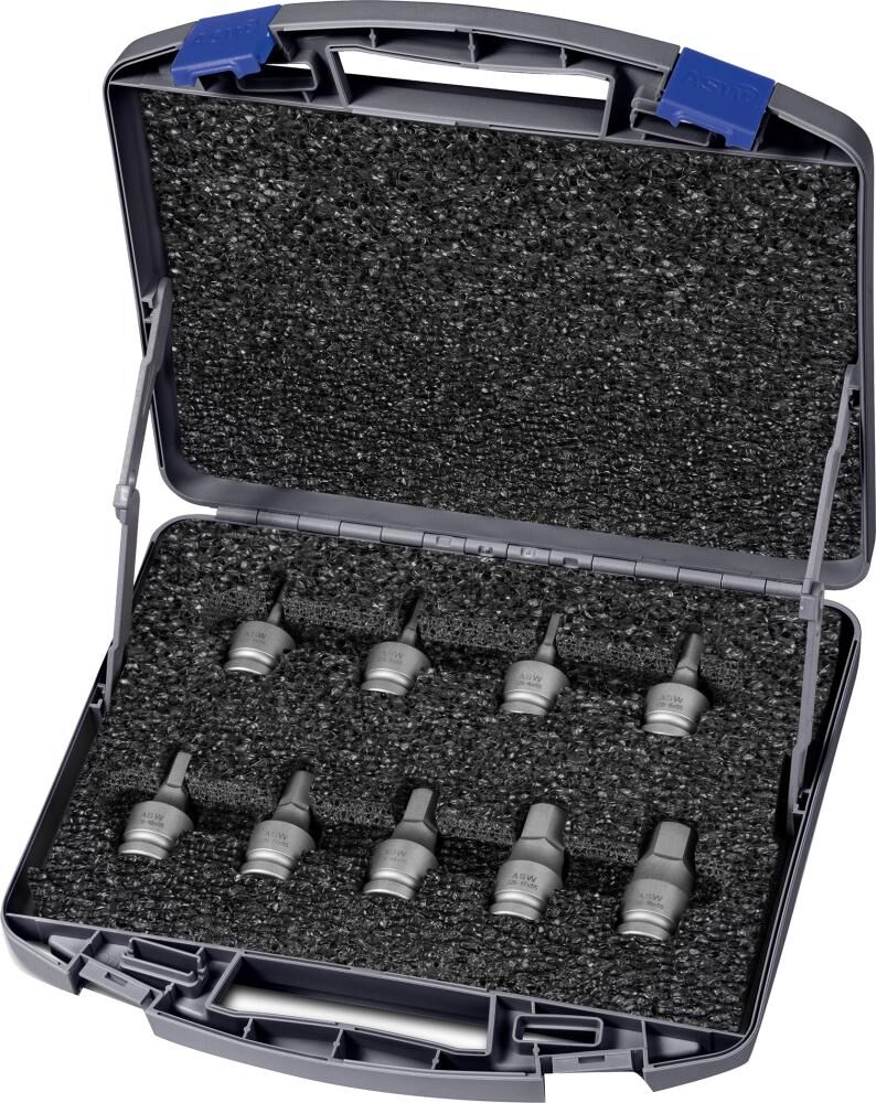 ASW Kraft Steckschlüssel-Set 1/2" Hex 4-19mm extralang 9-teilig