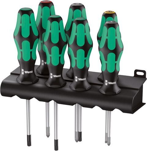 WERA Schraubendreher Set rund Schlitz/PH/PZ/T 6-teilig 335/350/367/7 320540