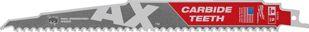 MILWAUKEE Säbelsägeblatt Demontage THE AX 230x5mm HM-Bestückt VE 5