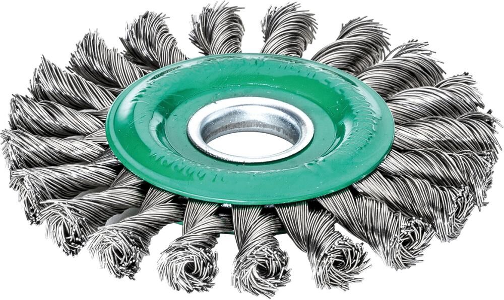 LESSMANN Rundbürste Edelstahl 125x14mm gezopft 0,5mm