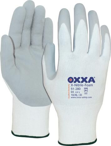 OXXA Handsch. X-Nitrile- Foam Gr. 8 weiß/grau