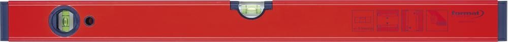 FORMAT Leichtmetall-Wasserwaage 50 cm rot pulverbeschichtet