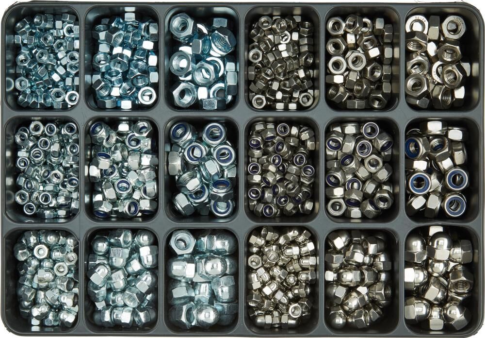 E-NORM Montagekoffer 53 Muttern Mix zn/Edelstahl