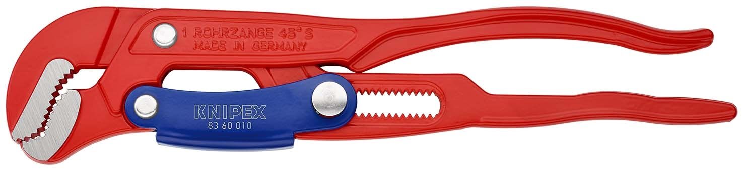 KNIPEX Rohrzange S-Maul Schnelleinsteller 330mm rot pulverbeschichtet 83 60 010