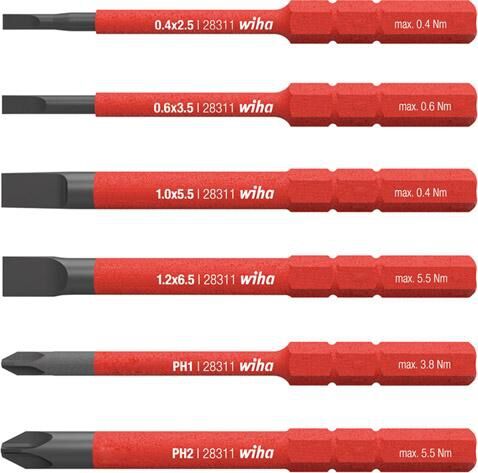 WIHA Bit Set slimBit electric SL SL/PH 6-teilig