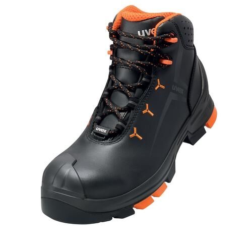 UVEX Sicherheitsstiefel Gr. 50 W11 S3L ESD SR schwarz/orange 6503.2