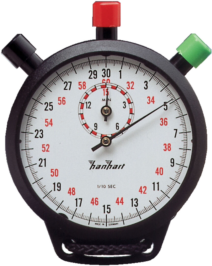 HANHART Präzisions-Additions-Stoppuhr 1/10 -Sek. 15 min.