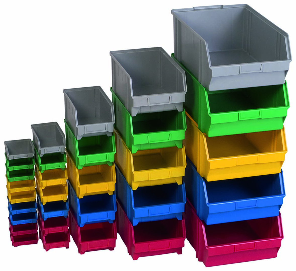 HÜNERSDORFF Plastikbox 1A Qualität Nr. 6531 Gr. 3 B145xH125xT230/200mm rot