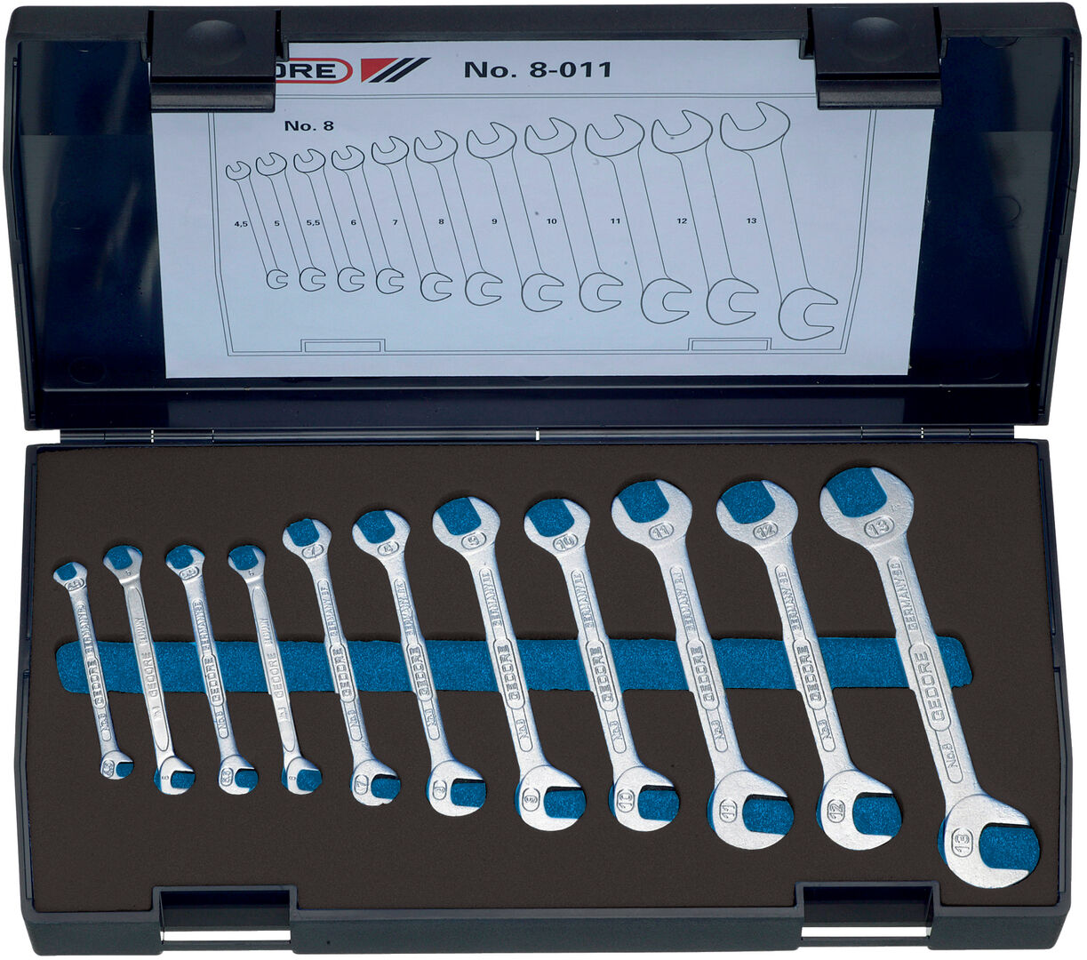 GEDORE Doppelmaulschlüssel-Set 4,5-13mm 8-011 1879146 11-teilig