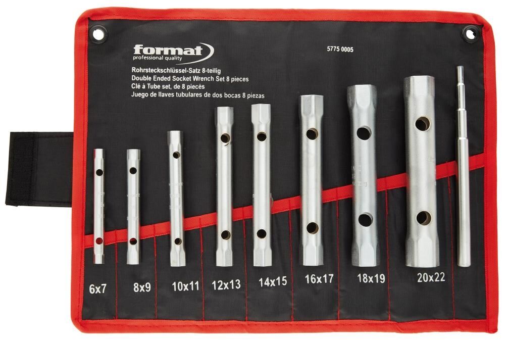 FORMAT Rohrsteckschlüssel Set 9-teilig
