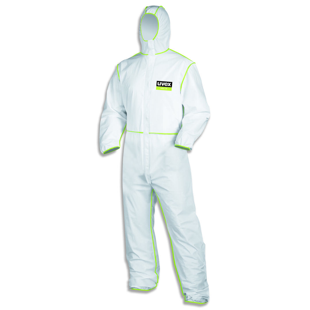 UVEX sil-Wear Einwegoverall 9877 Typ 5/6 weiß/lime Gr. 2XL
