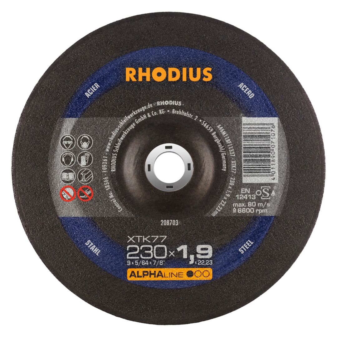 RHODIUS Trennscheibe XTK77 230x1,9mm gekr.
