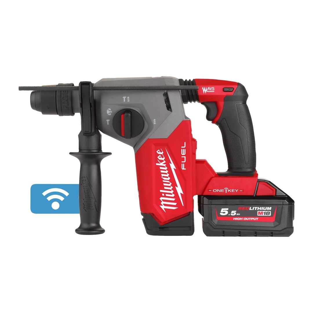 MILWAUKEE Akku-Kombihammer M18ONEFHX-552X 2x18V/5,5Ah Ladegerät