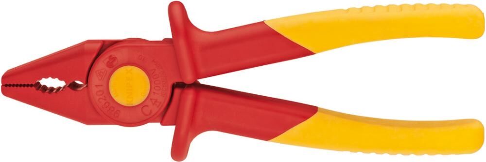 KNIPEX Greifzange aus Kunststoff 180mm isoliert Weich-Kunststoff-Zone für sicheren Halt 98 62 01