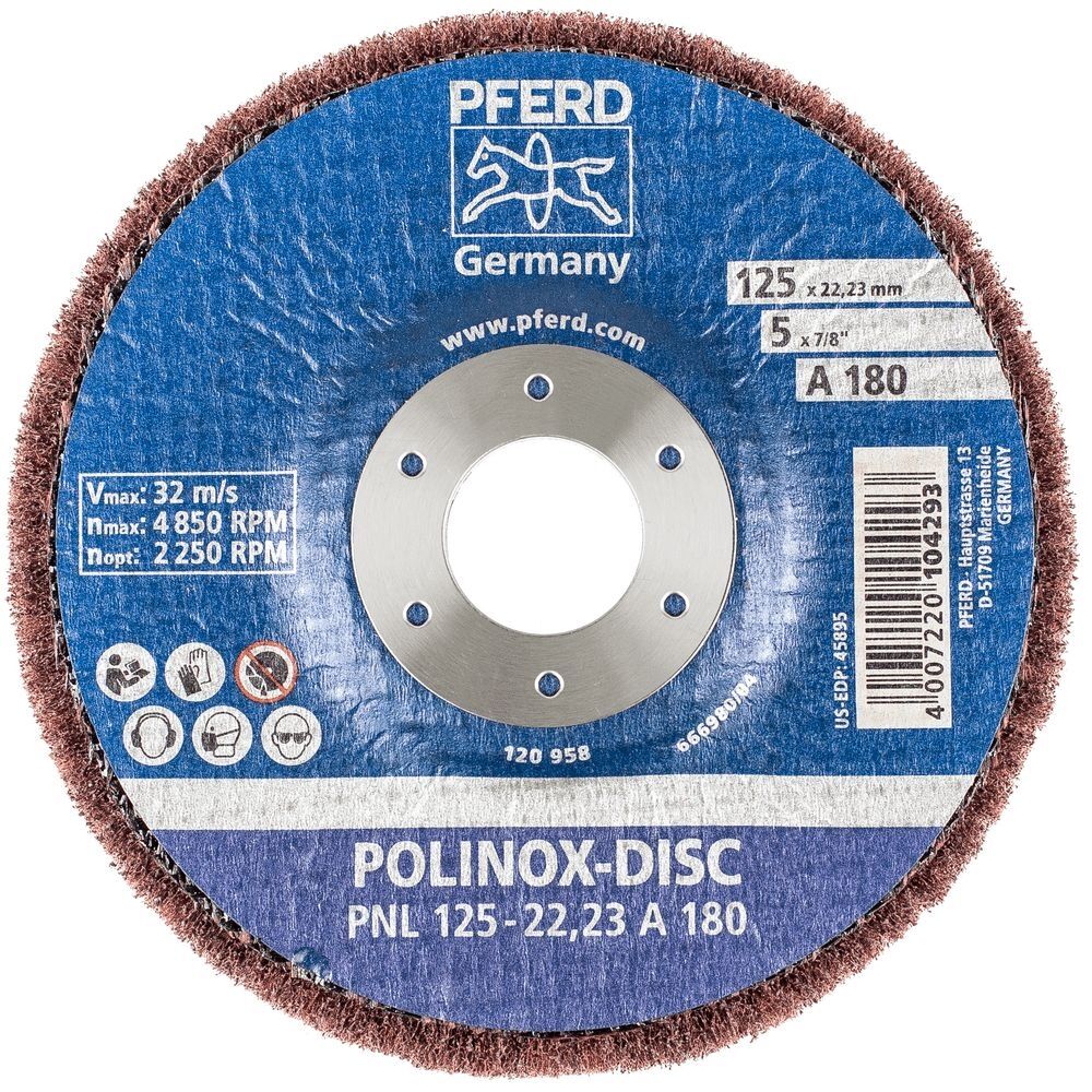 PFERD Schleifdisc Polinox 125x22,23mm A 180