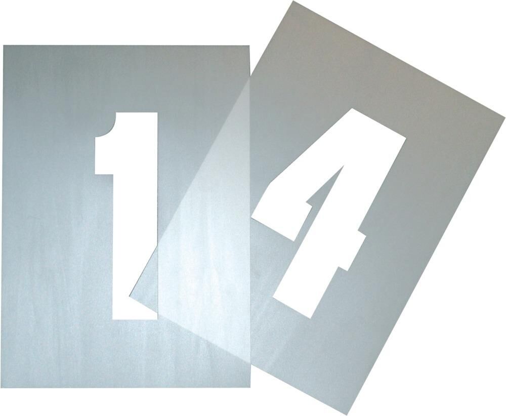 E-COLL Schablonensatz 150mm PVC-U für Bodenmarkierung 59-teilig im Koffer