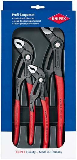 KNIPEX Wasserpumpenzange Rohrzange Cobra Set 00 20 09 V02