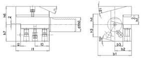 FORTIS VDI Axial Werkzeughalter Rechts C3 50x32mm Überkopf