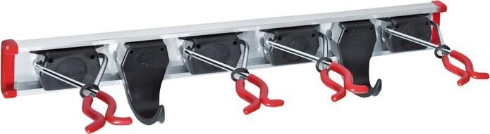 Gerätehalterschiene 0,50m 4 Halter, 2 Haken