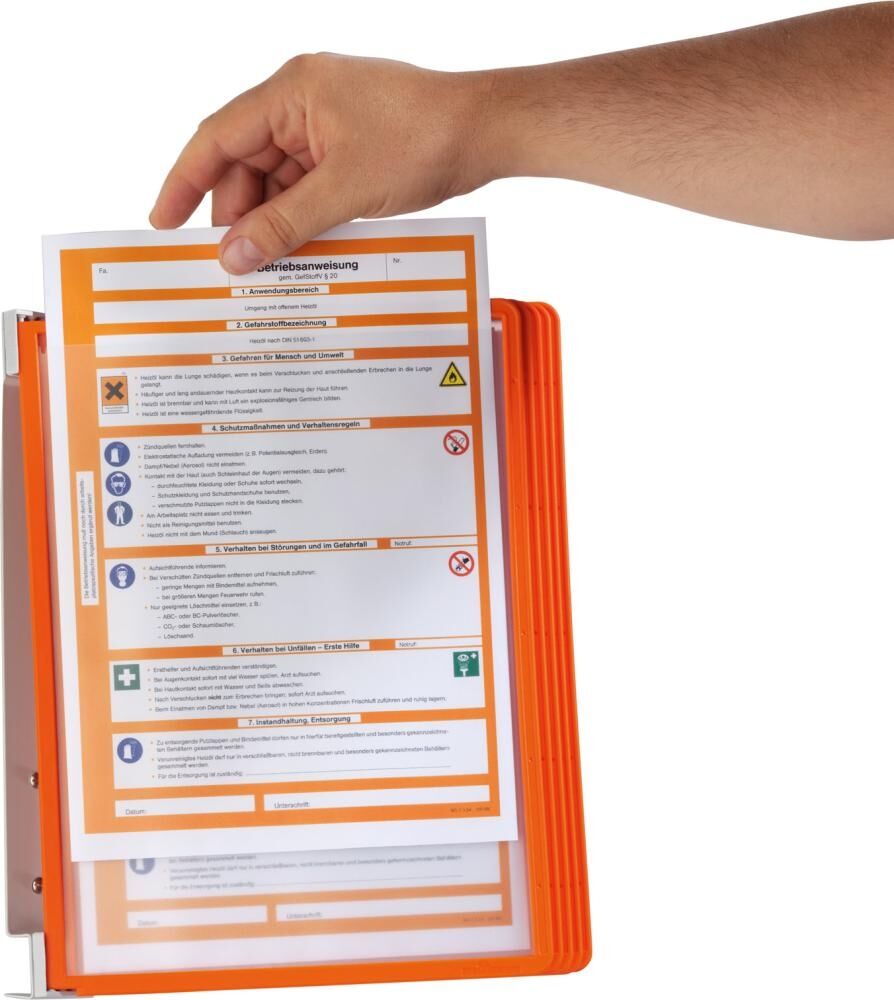 DURABLE Sichttafelsystem orange Vario Wall 5