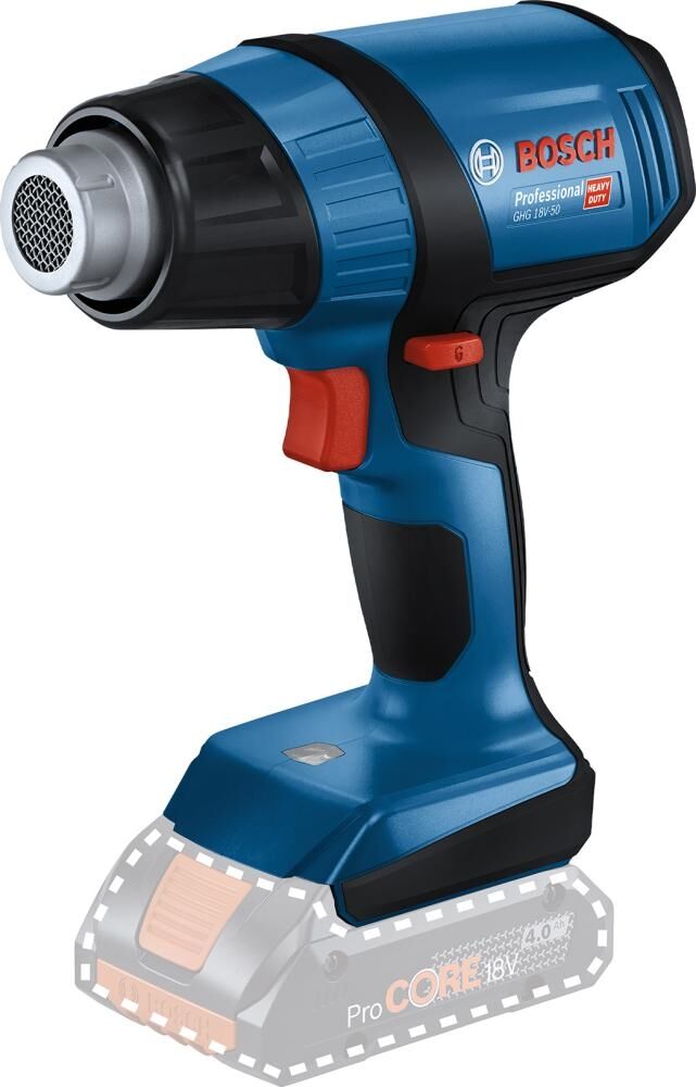BOSCH Akku-Heißluftgebläse GHG 18V-50 ohne Akku & Ladegerät in L-BOXX
