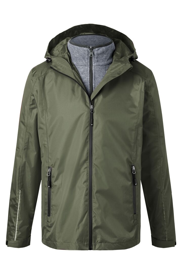 JAMES & NICHOLSON Jacke Arbeitsjacke 3-in-1 Gr. M olive/black JN1154
