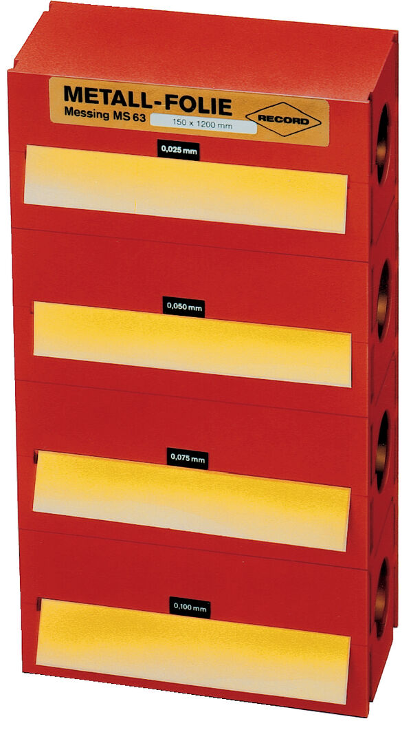 RECORD Metallfolien-Sortiment 150x1200mm Messing