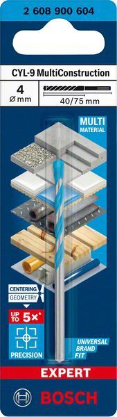 BOSCH MultiConstruction Bohrer Cyl-9 EXPERT 4x45x75mm zylindrisch