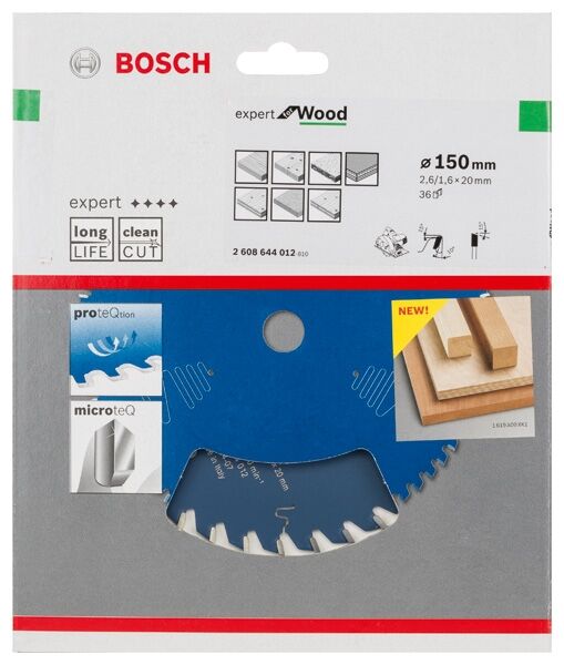 BOSCH Kreissägeblatt HW Expert 150x20x2,6 36T