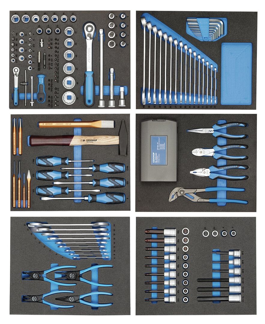 GEDORE Werkzeugsortiment in CT-Modulen 190-teilig TS-190 2956527