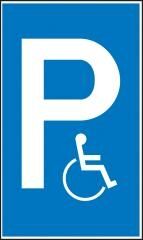 Parkplatzschild Rollstuhlfahrer Alu 400x600mm