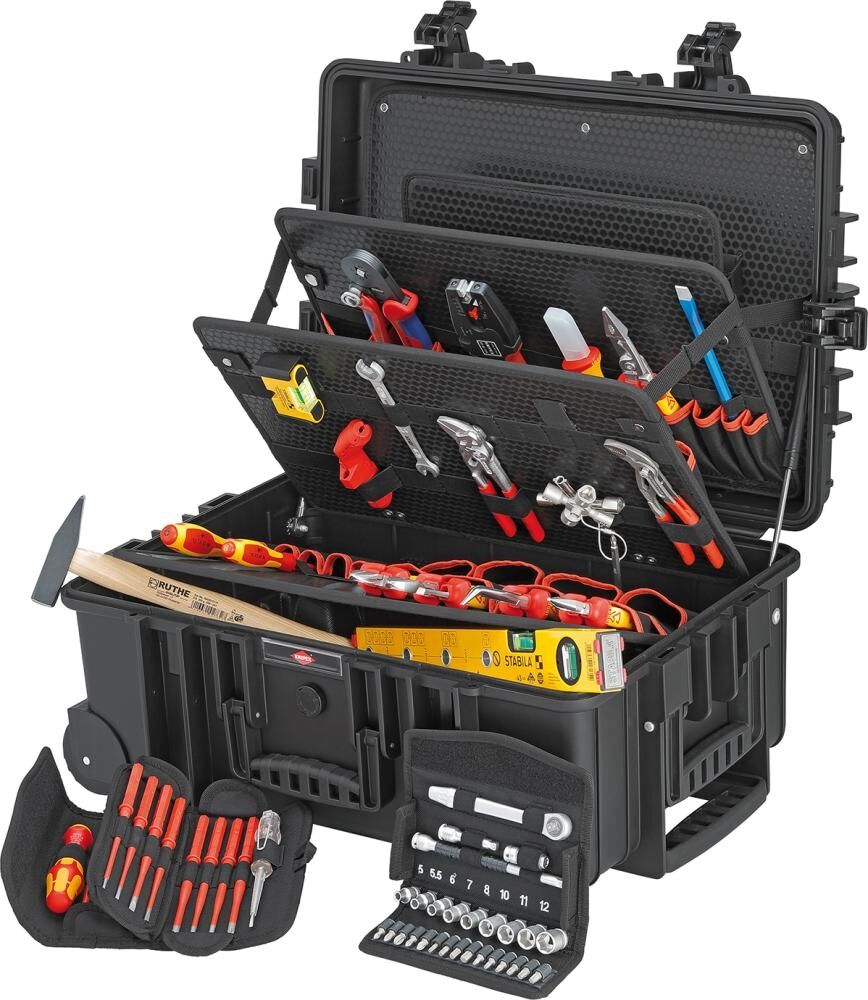 KNIPEX Werkzeugkoffer Robust45 Move Elektro 66-teilig 00 21 37