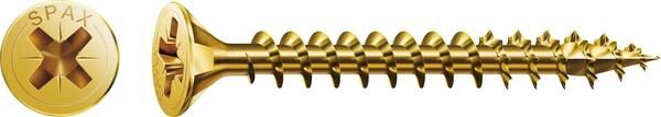 SPAX Universalschraube PZ2 5x60mm Senkmultikopf Vollgewinde YELLOX 100 Stück