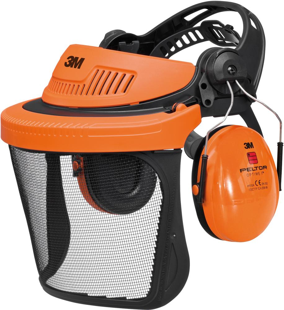 3M G500 Kopfschutz-Kombination G5V5CH51 Orange mit H510P3E Kapseln