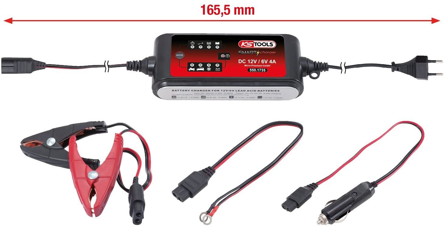 KS TOOLS Batterieladegerät Hochfrequenz 12V/2A SMARTcharger