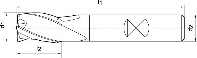 FORMAT 3-Schneiden-Fräser 2,00mm DIN327 K PM TiAlN