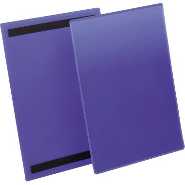 DURABLE Kennzeichnungstasche 174407 magnetisch A4 hoch dunkelblau 50 Stück