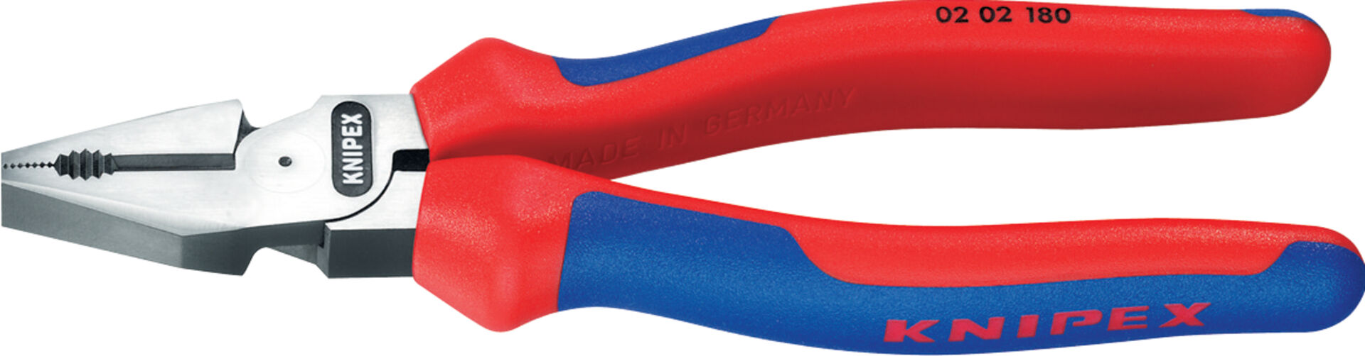 KNIPEX 02 02 200 Kraft-Kombizange mit Mehrkohne schwarz atrA 200mm