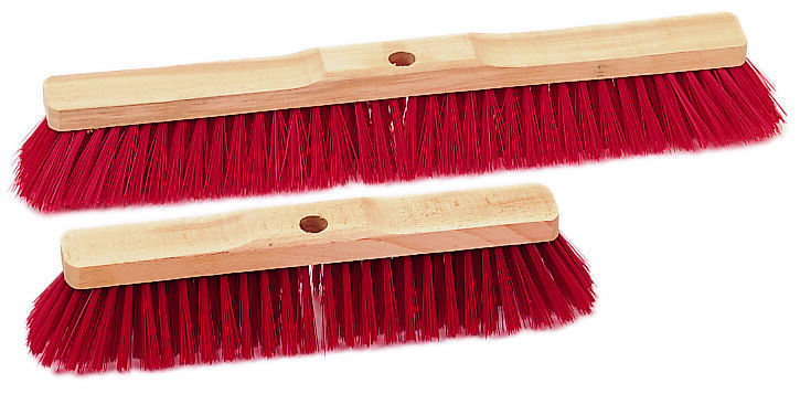 Hofbesen Kunststoff Rot 6-Reihig 40 cm